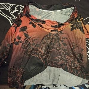 InkNBurn Black Rose Breeze Top Medium NWT